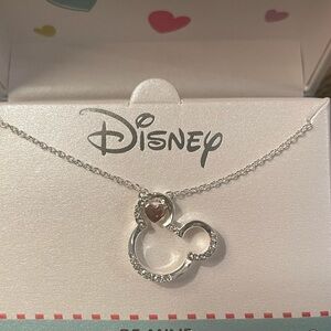 💰ON SALE NEW Disney Minnie Necklace by LA Rocks silver style. BLING V-Day!